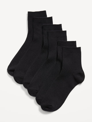 Paquete de 3 calcetines de cuarto de tripulación para mujer.