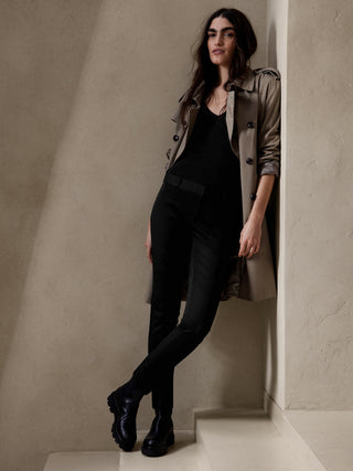 Pantalón Skinny Talle Medio con Bolsillos