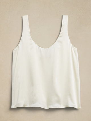 Blusa sin Mangas de Seda