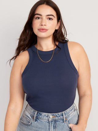Camiseta sin mangas de Punto Acanalado