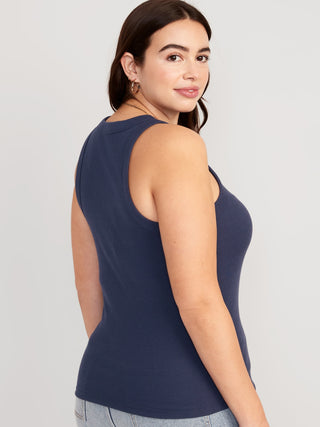 Camiseta sin mangas de Punto Acanalado