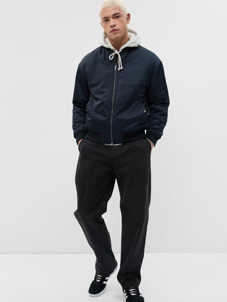 Pantalón Holgado Talle Alto con Bolsillos
