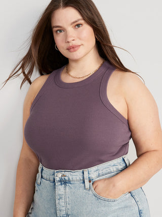 Camiseta sin mangas de Punto Acanalado