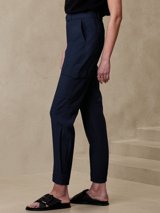 Pantalón Cargo Talle Alto con Bolsillos