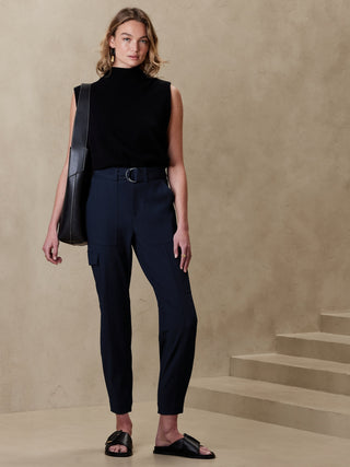 Pantalón Cargo Talle Alto con Bolsillos