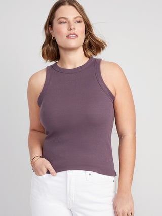 Camiseta sin mangas de Punto Acanalado