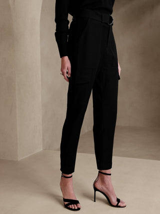 Pantalón Cargo Talle Alto con Bolsillos