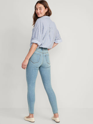 Jeans Skinny Talle Alto con Bolsillos