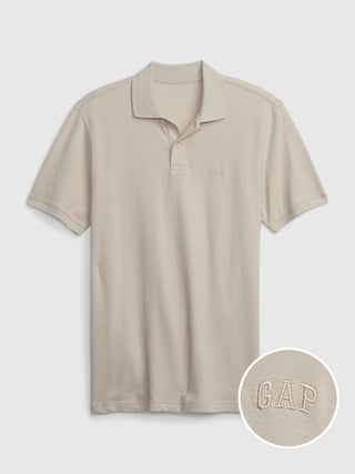 Pique Polo Shirt with Logo