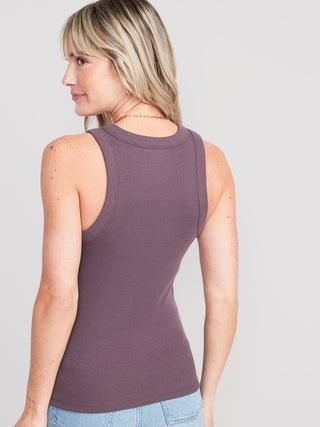 Camiseta sin mangas de Punto Acanalado