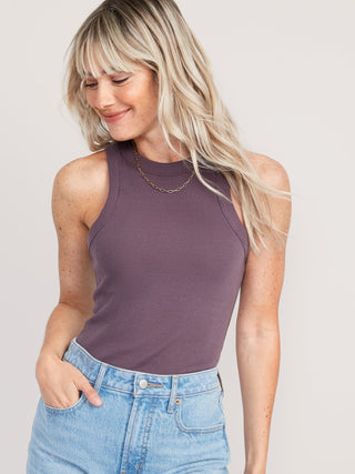 Camiseta sin mangas de Punto Acanalado