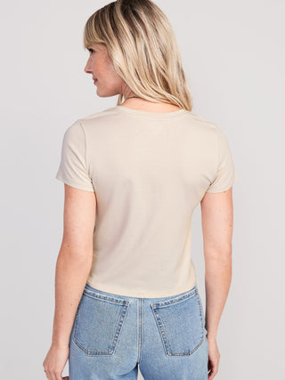 Camiseta Manga Corta Acanalada