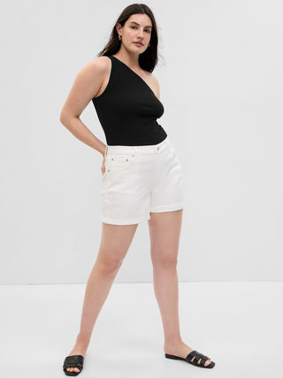 Short Denim Talle Medio con Bolsillos