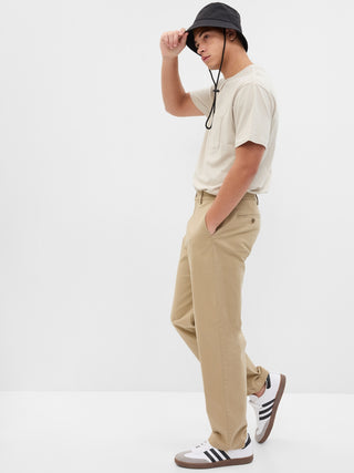 Relaxed Fit Mid-Rise Trousers with Pockets