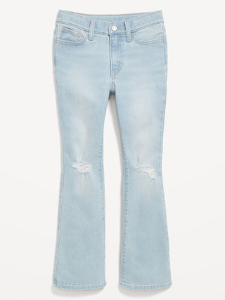 Jeans Flare Talle Alto con Bolsillos, Niña
