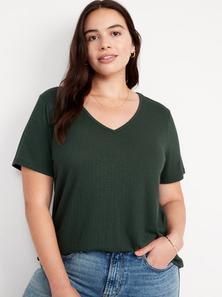 Camiseta Cuello V de Algodón.