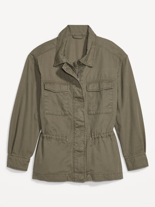 Chaqueta con Cintura Ceñida y Bolsillos