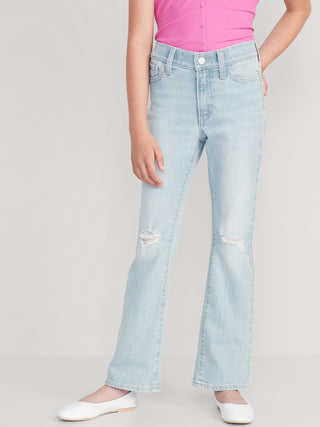 Jeans Flare Talle Alto con Bolsillos, Niña
