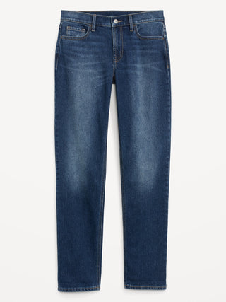 Jeans Rectos Talle Medio con Bolsillos