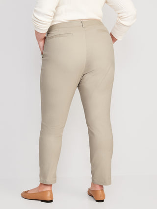 Pantalón Talle Alto con Bolsillos de Algodón