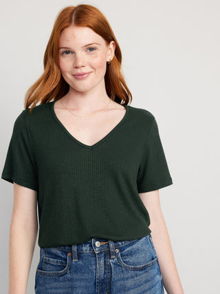 Camiseta Cuello V de Algodón.