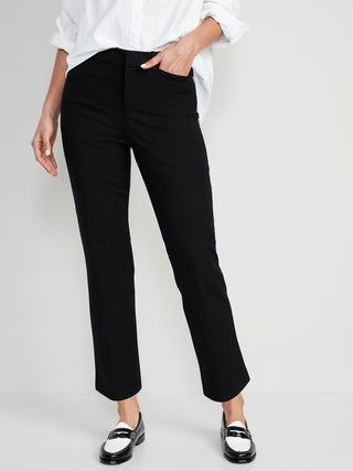 Pantalones rectos Pixie de cintura alta.