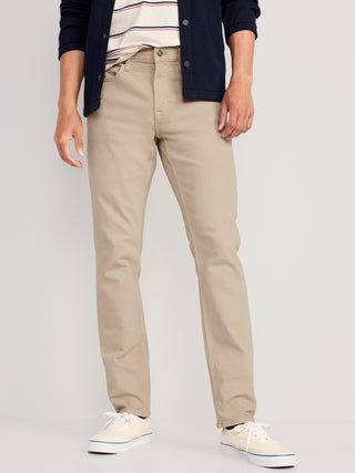 Pantalón Ajustado Con Bolsillos Beige