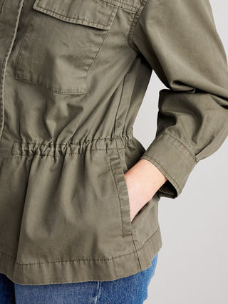 Chaqueta con Cintura Ceñida y Bolsillos