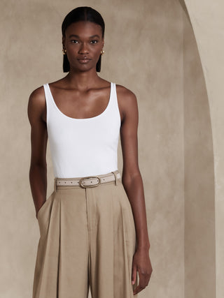 Camiseta sin Mangas Cuello Redondo