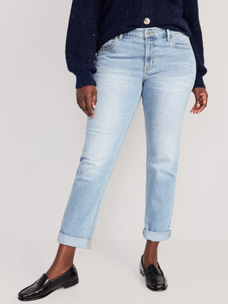 Jeans Boyfriend Talle Medio con Bolsillos