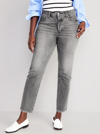 Jeans Tobillero Talle Alto con Bolsillos
