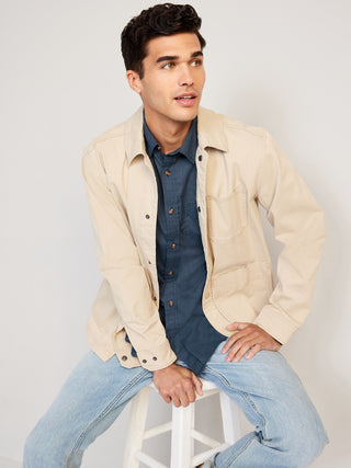 Camisa Manga Larga con Bolsillo de Algodón