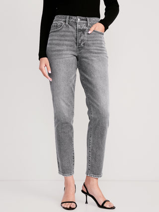 Jeans Tobillero Talle Alto con Bolsillos