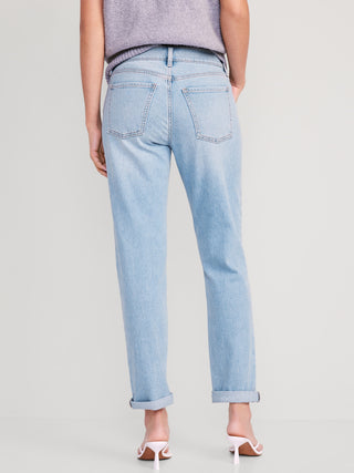 Jeans Boyfriend Talle Medio con Bolsillos