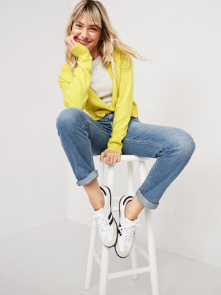 Jeans Rectos Talle Medio con Bolsillos