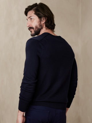 Sudadera Cuello V de Lana Merino