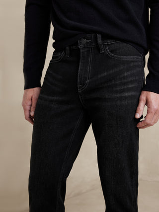 Jeans Corte Ajustado Negro