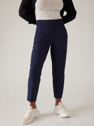 Pantalón de Talle Alto con Bolsillos, Azul Oscuro