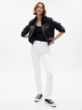 Jeans Skinny Talle Alto con Bolsillos