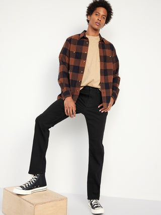 Jeans Rectos Talle Alto con Bolsillos