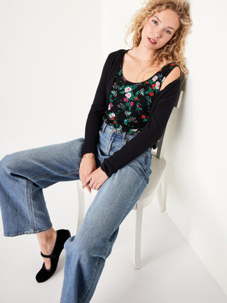 Camiseta de Tirantes con Estampado Floral