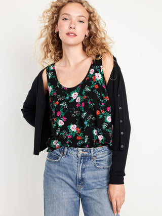 Camiseta de Tirantes con Estampado Floral