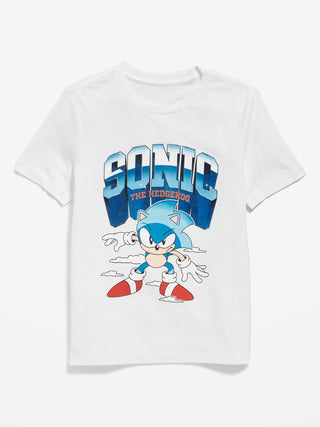 Camiseta Manga Corta con Gráfico Sonic, Niño