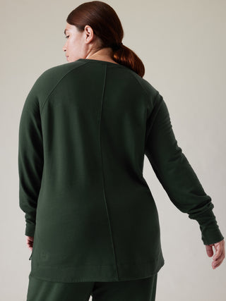 Sudadera Cuello Redondo con Aberturas