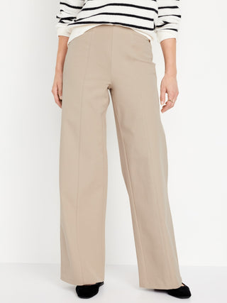 Pantalón Talle Alto con Bolsillos de Algodón