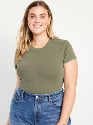 Fitted Short Sleeve Cotton T-Shirt
