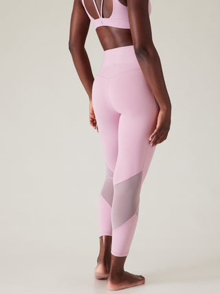 Salutation Legging Talle Alto con Detalle Malla