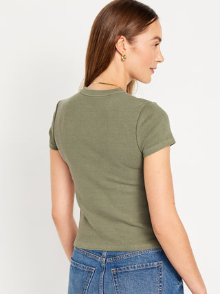 Fitted Short Sleeve Cotton T-Shirt
