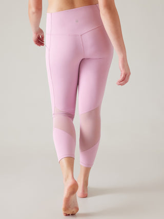 Salutation Legging Talle Alto con Detalle Malla