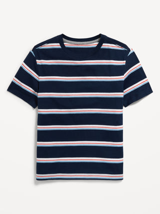 Camiseta Manga Corta de Rayas, Niño